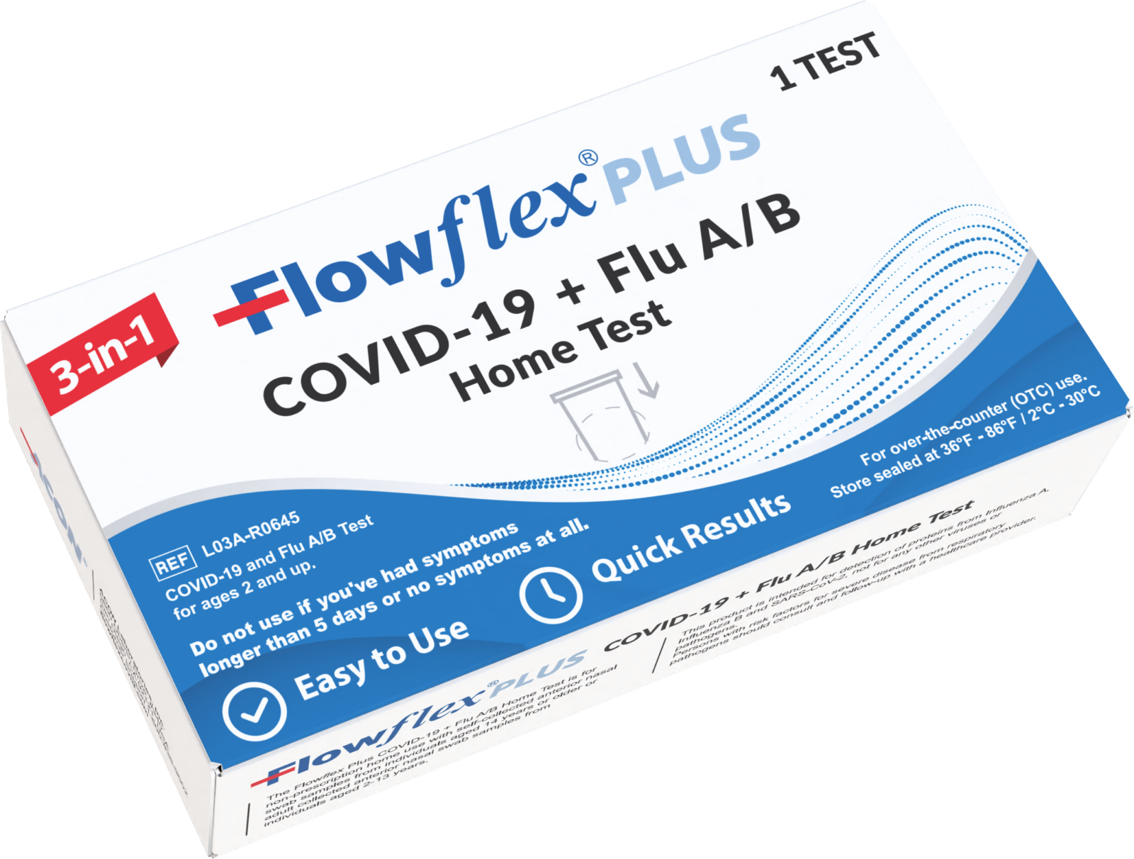 Flowflex® PLUS COVID-19 + Flu A/B Home Test